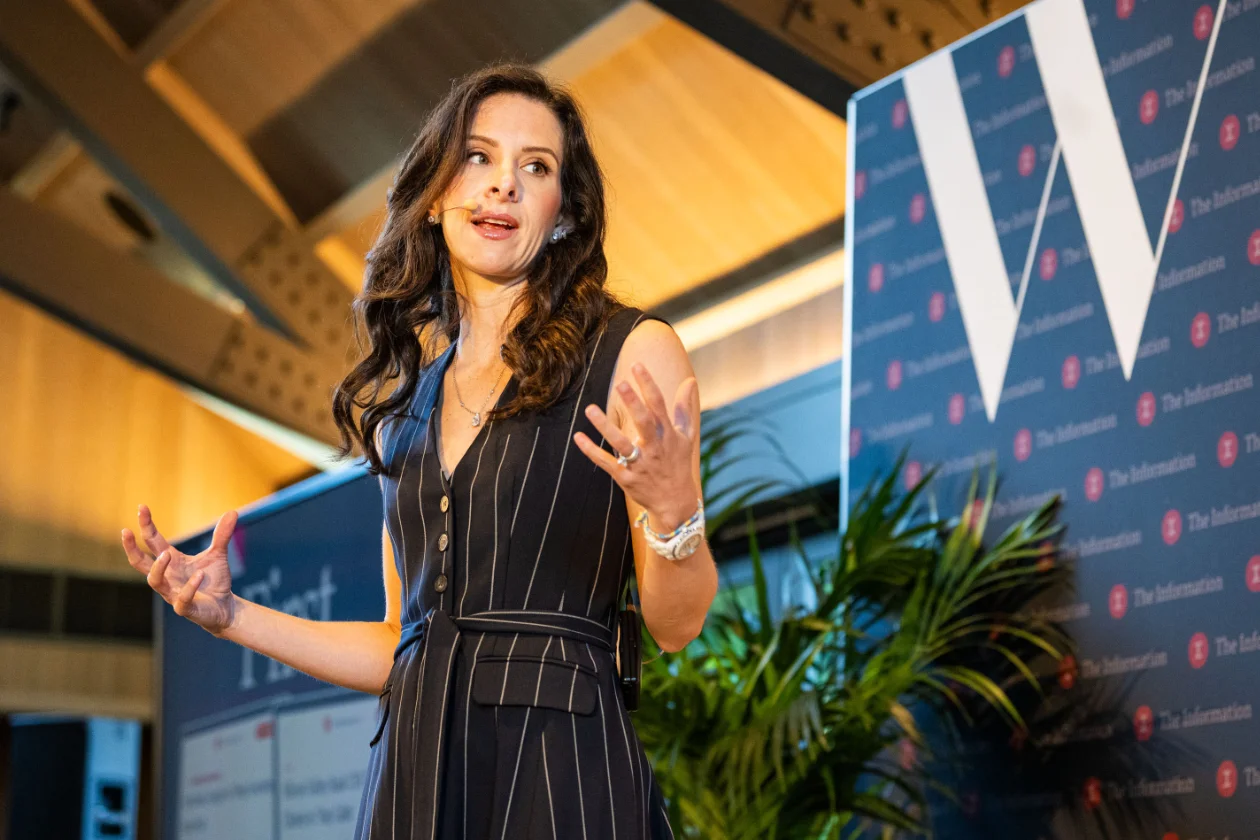 Jessica Lessin speaking at the WTF Conference